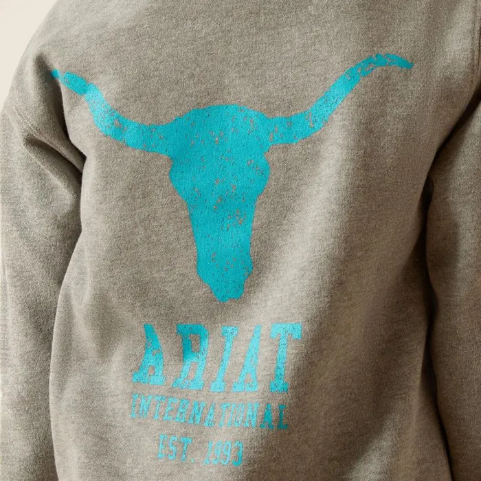 Kids Sweatshirts and Hoodies Ariat Equipment Hoodie Heather Grey Kids Sweatshirts and Hoodies Ariat Equipment Hoodie Heather Grey
