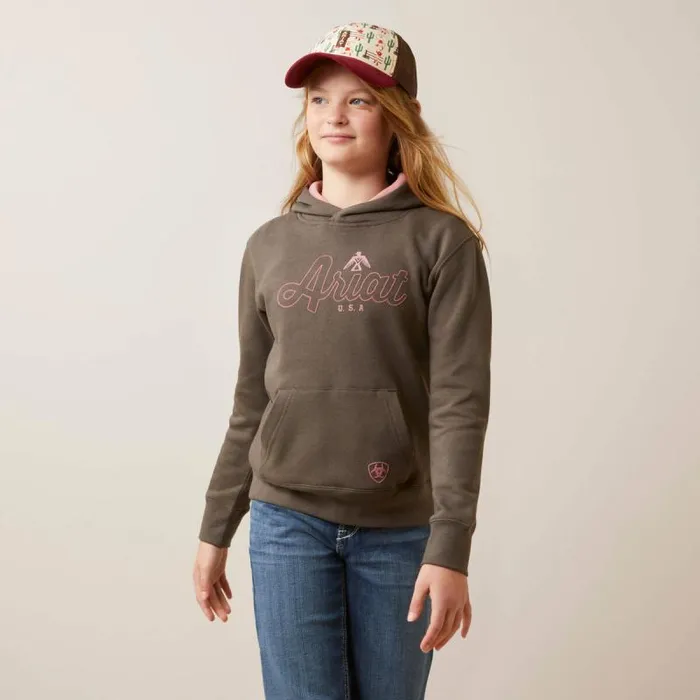 Kids Sweatshirts and Hoodies Ariat Thunderbird Sweatshirt Banyan Bark