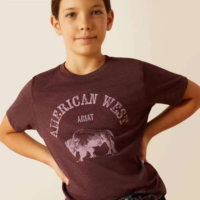 Kids TShirts and Polos Ariat Ariat American West TShirt Wine