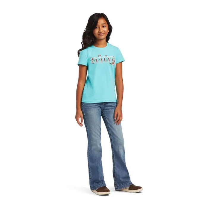 Kids TShirts and Polos Ariat REAL Cactus Tee Amazonite Kids TShirts and Polos Ariat REAL Cactus Tee Amazonite