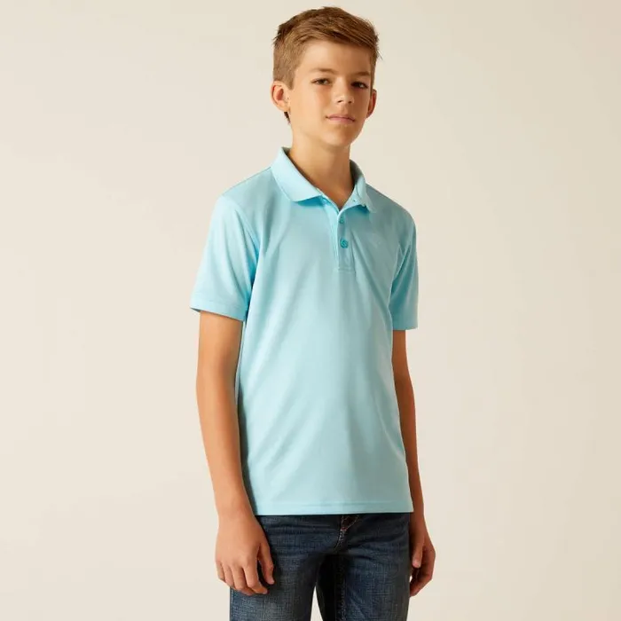 Kids TShirts and Polos Ariat TEK Polo Cenote Aqua
