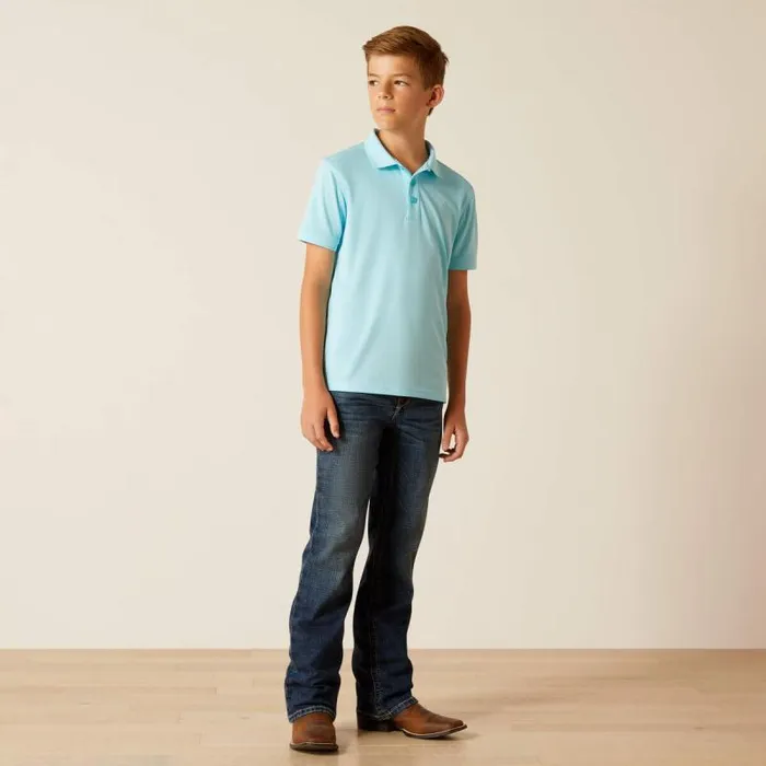 Kids TShirts and Polos Ariat TEK Polo Cenote Aqua