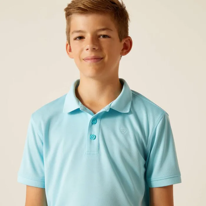 Kids TShirts and Polos Ariat TEK Polo Cenote Aqua