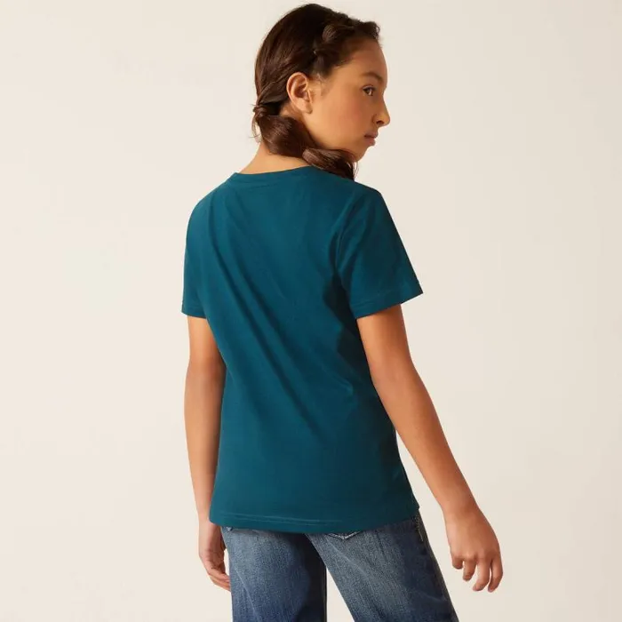 Kids TShirts and Polos Ariat Western Love Shirt Reflecting Pond Kids TShirts and Polos Ariat Western Love Shirt Reflecting Pond