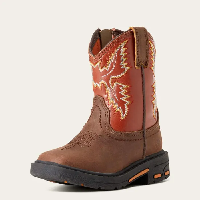 Kids Toddler Footwear Ariat Toddler Lil039 Stompers Chandler WorkHog Brown