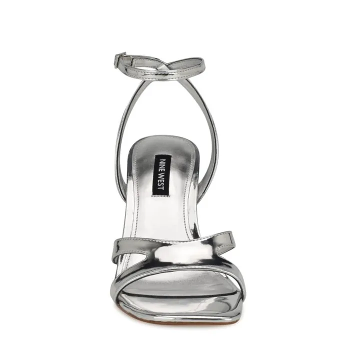 Kuane Ankle Strap Sandals Silver Women Nine West Sandals