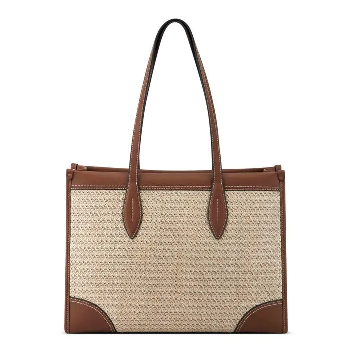 Kyelle Jet Set Tote Natural Dark Camel WomenMen Nine West Totes and Backpacks Kyelle Jet Set Tote Natural Dark Camel WomenMen Nine West Totes and Backpacks
