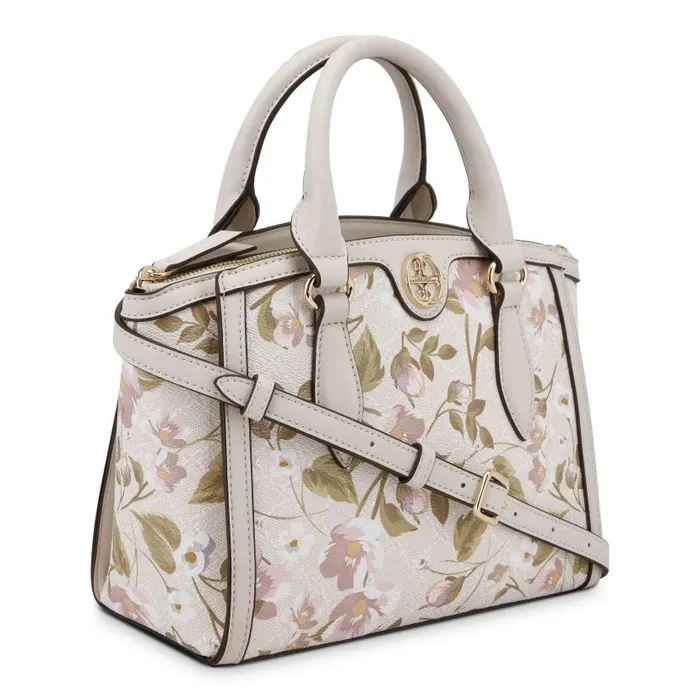 Kyelle Small Satchel Crossbody Floral Logo Milk WomenMen Nine West Satchels and Shoulder Bags Kyelle Small Satchel Crossbody Floral Logo Milk WomenMen Nine West Satchels and Shoulder Bags