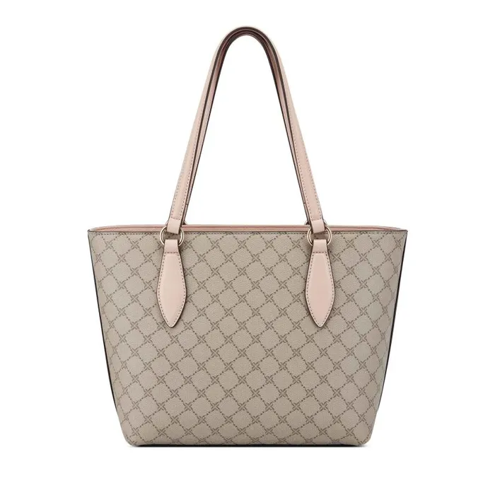 Kyelle Small Tote Beige Logoconfetti WomenMen Nine West Totes and Backpacks