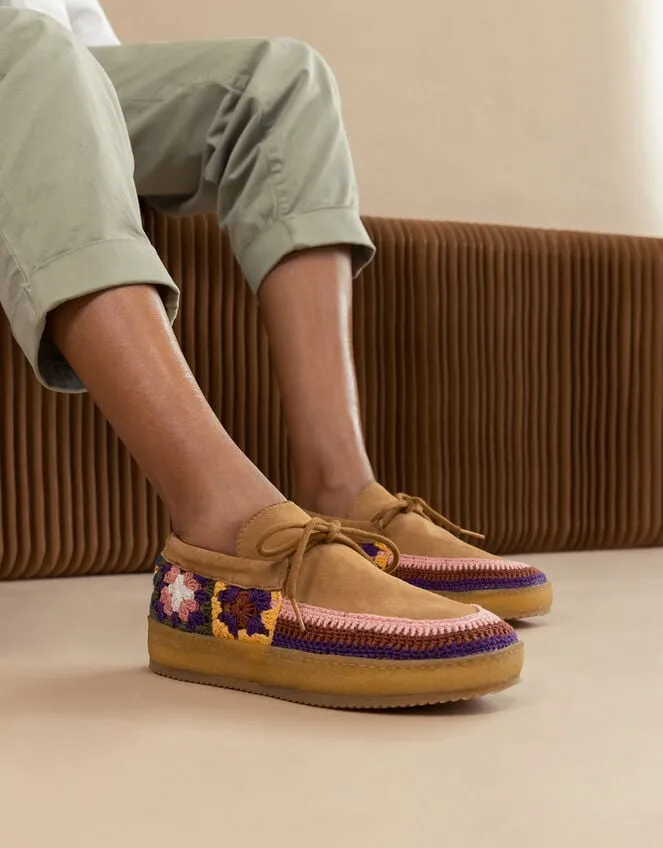 Laidback London Komo Suede Moccasins Multi Women Monsoon Flats
