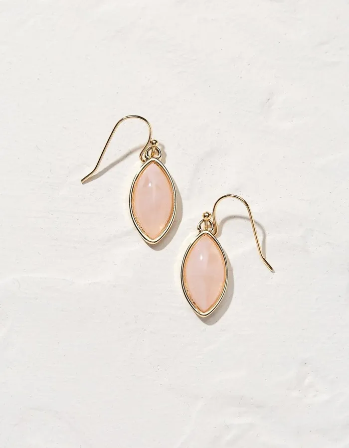 Large Gem Earrings Pink Women FatFace Jewellery