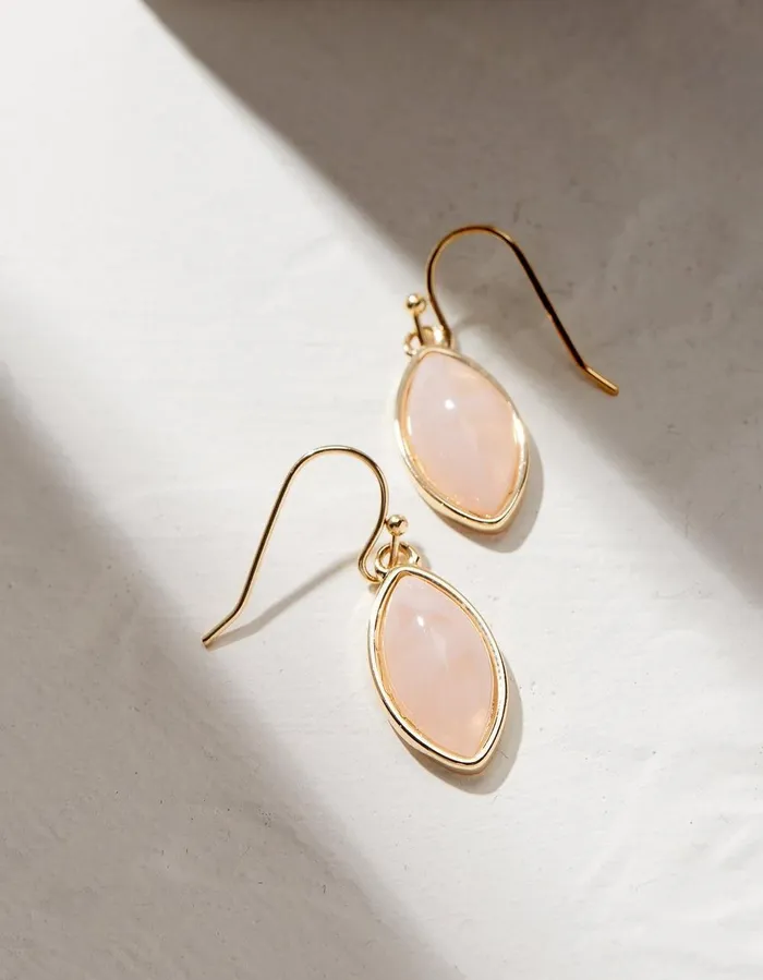 Large Gem Earrings Pink Women FatFace Jewellery
