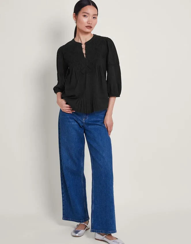 Larissa Lace Trim Top Black Women Monsoon Tops and Blouses
