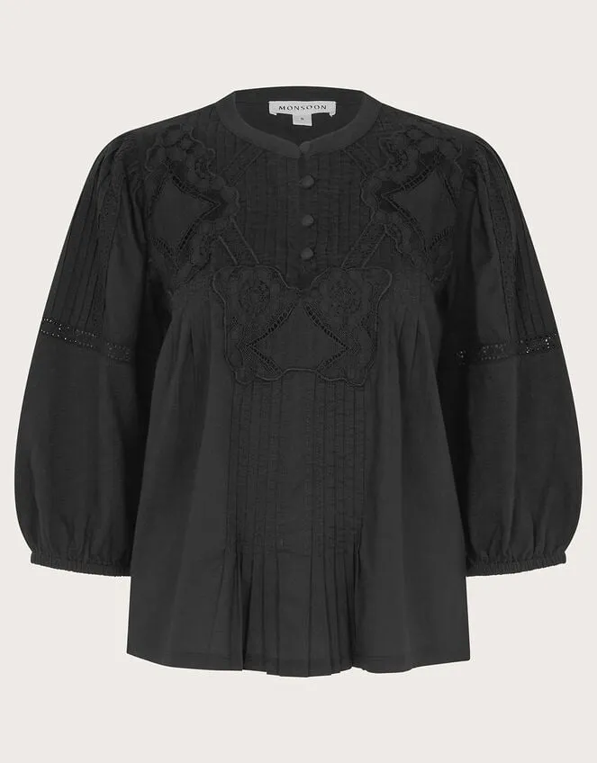 Larissa Lace Trim Top Black Women Monsoon Tops and Blouses