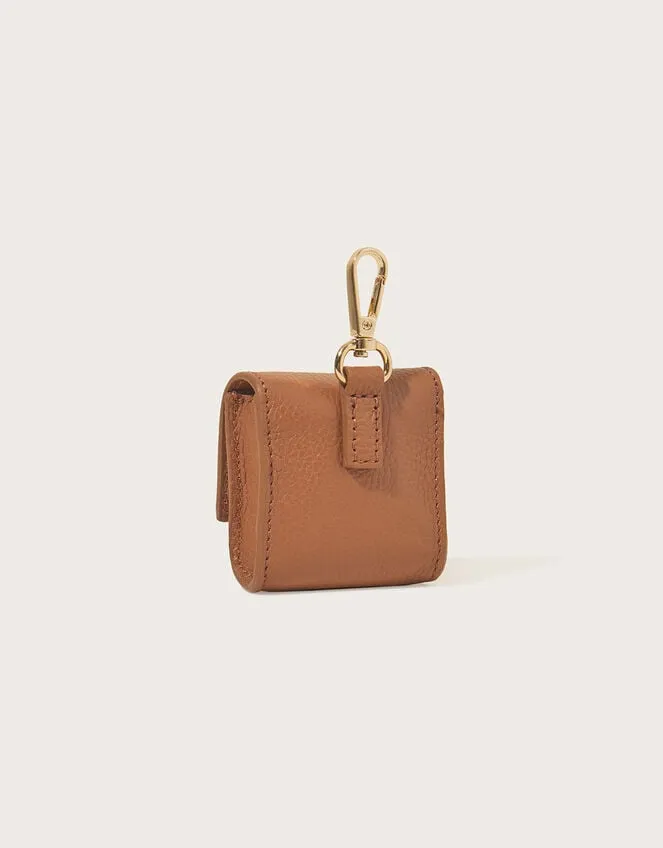 Leather Ear Pod Case Tan Women Monsoon Bags and Purses