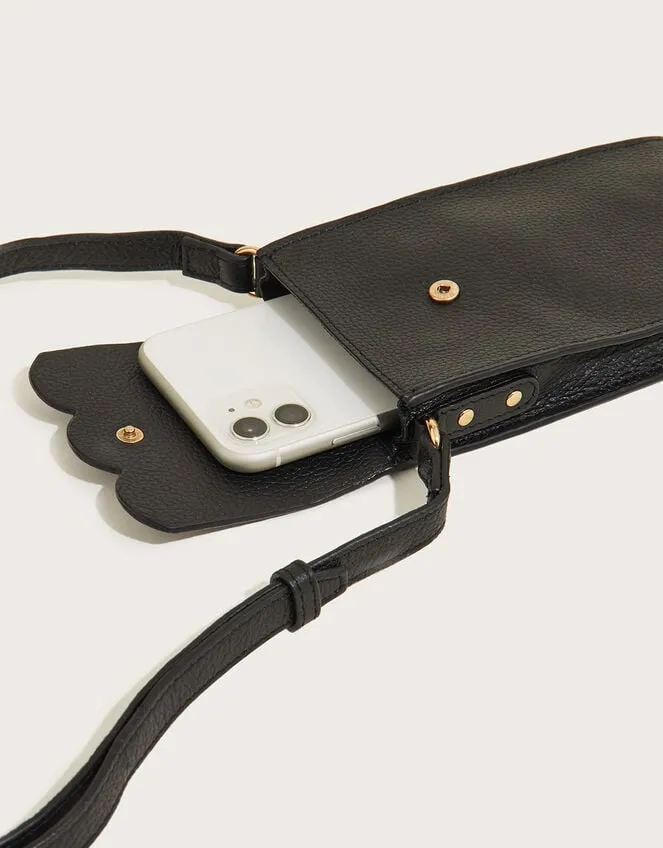 Leather Phone Holder Black Women Monsoon Bags and Purses