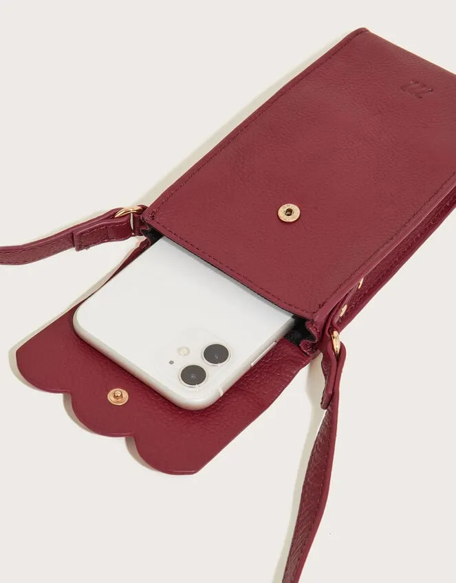 Leather Phone Holder Red Women Monsoon Bags and Purses