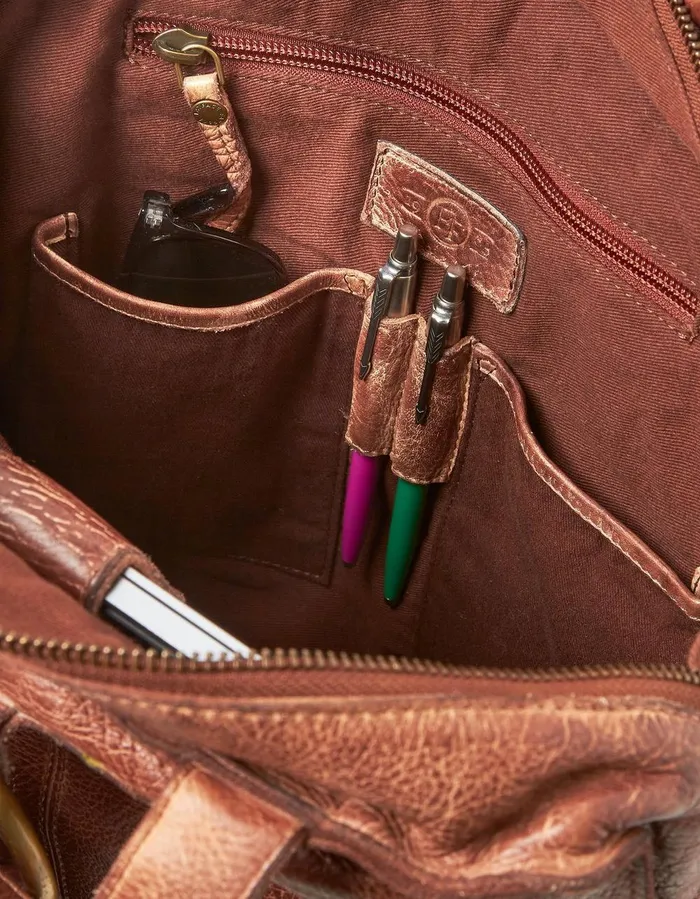 Leather Rucksack Chestnut Men FatFace Bags and Wallets