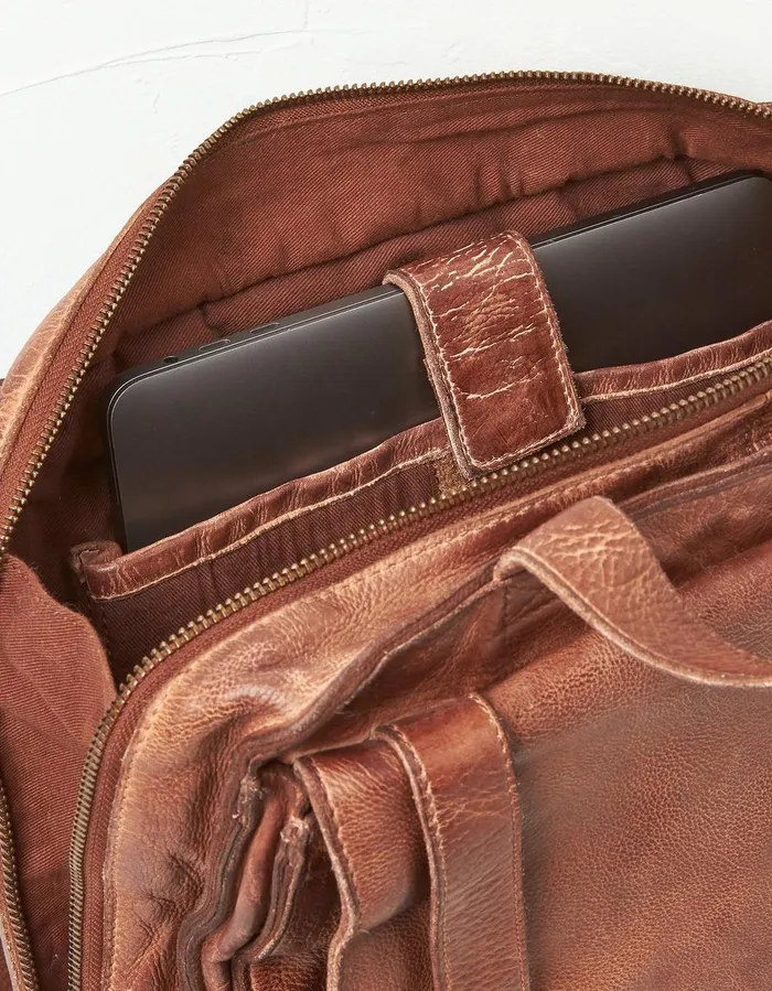 Leather Rucksack Chestnut Men FatFace Bags and Wallets