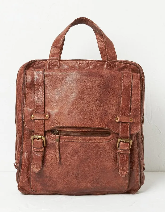 Leather Rucksack Chestnut Men FatFace Bags and Wallets