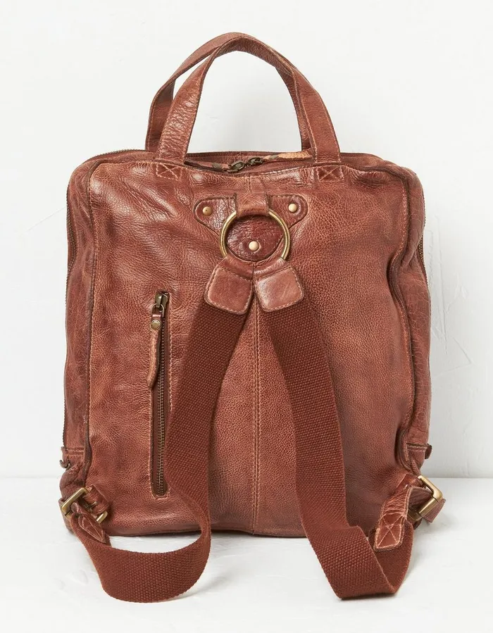Leather Rucksack Chestnut Men FatFace Bags and Wallets