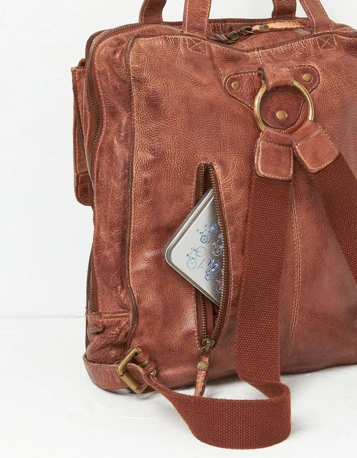 Leather Rucksack Chestnut Men FatFace Bags and Wallets