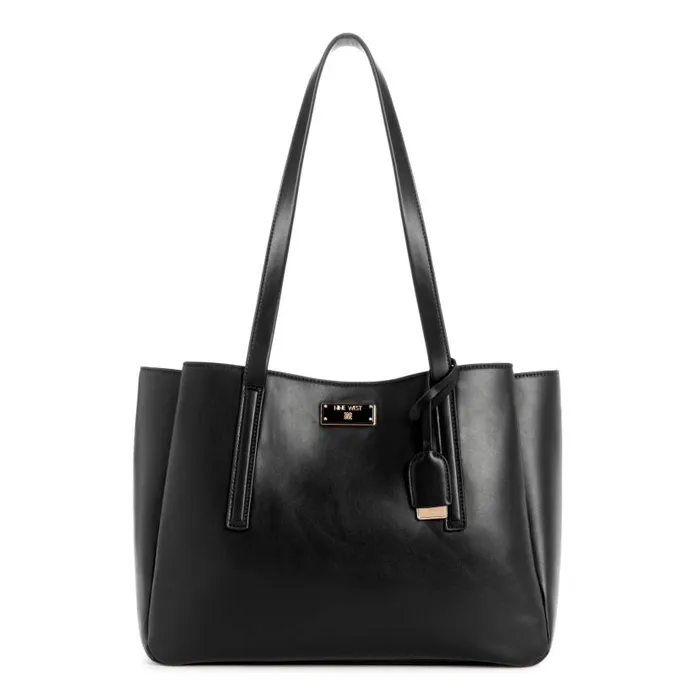 Leonel Laptop Triple Compartment Tote Black WomenMen Nine West Totes and Backpacks Leonel Laptop Triple Compartment Tote Black WomenMen Nine West Totes and Backpacks