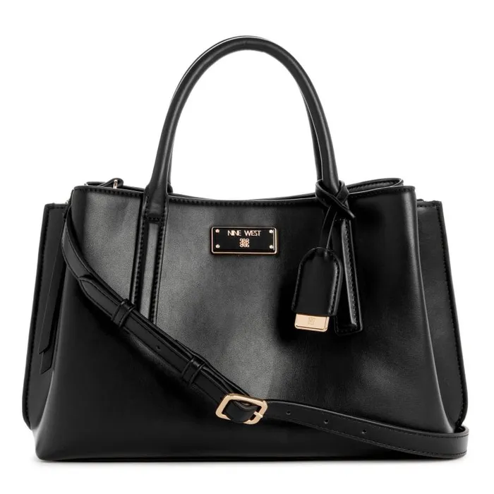 Leonel Satchel Black WomenMen Nine West Satchels and Shoulder Bags