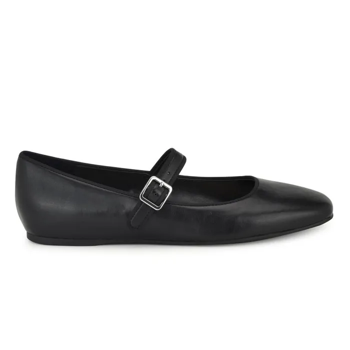 Lilow Square Toe Mary Jane Flats Black Women Nine West Ballets