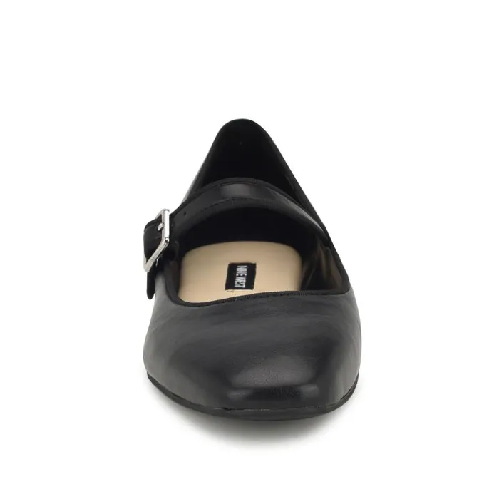 Lilow Square Toe Mary Jane Flats Black Women Nine West Ballets