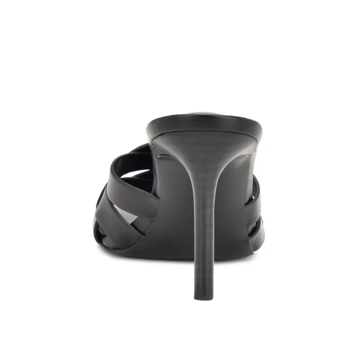 Linette Heeled Slide Sandals Black Women Nine West Heels