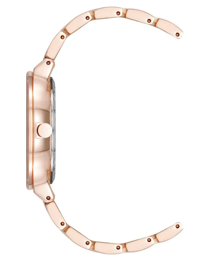 Link Bracelet Watch Burgundyrose Gold WomenMen Nine West Watches