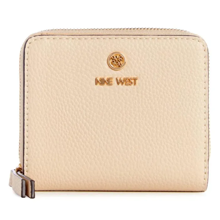 Linnette Small Zip Around Wallet Beige WomenMen Nine West Clutches and Wallets