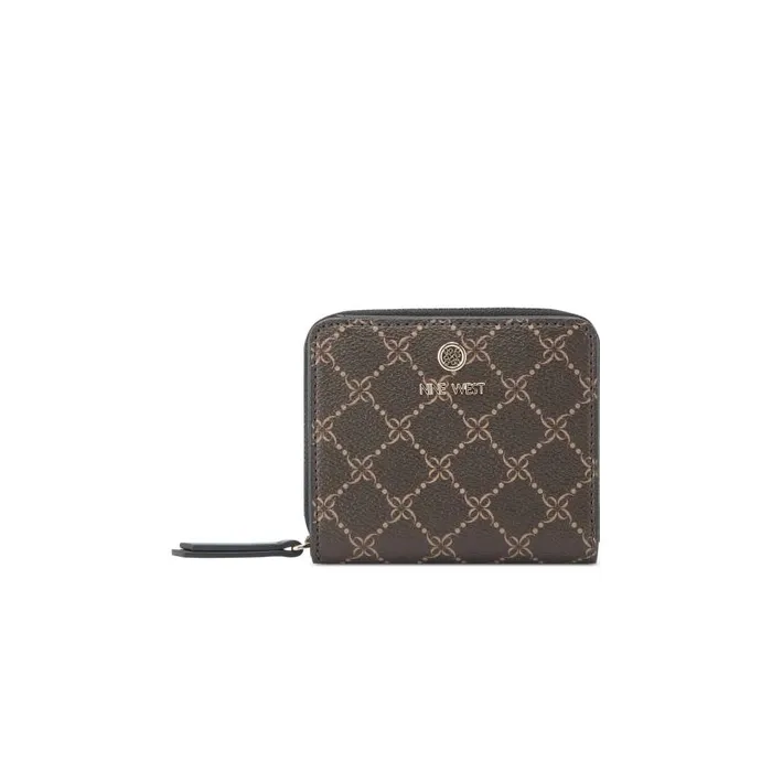 Linnette Small Zip Around Wallet Brownblack WomenMen Nine West Clutches and Wallets