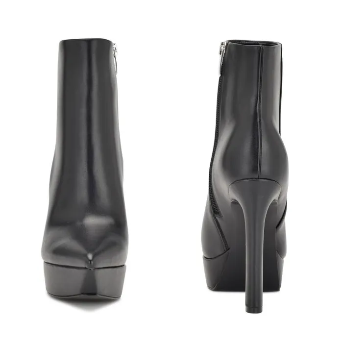 Loraa Platform Booties Black Women Nine West Boots and Booties