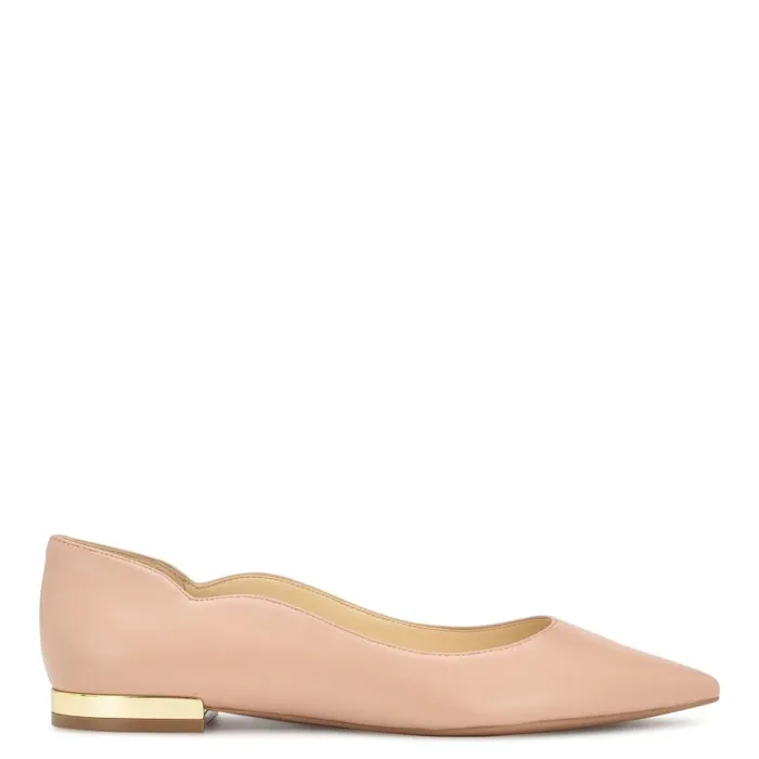Lovlady Pointy Toe Flats Barely Nude Women Nine West Flats and Loafers