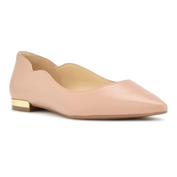 Lovlady Pointy Toe Flats Barely Nude Women Nine West Flats and Loafers
