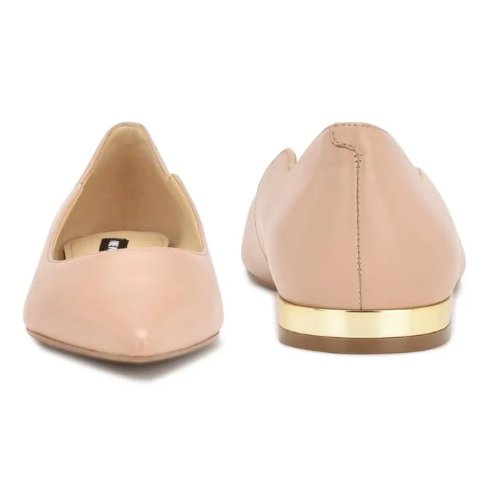 Lovlady Pointy Toe Flats Barely Nude Women Nine West Flats and Loafers