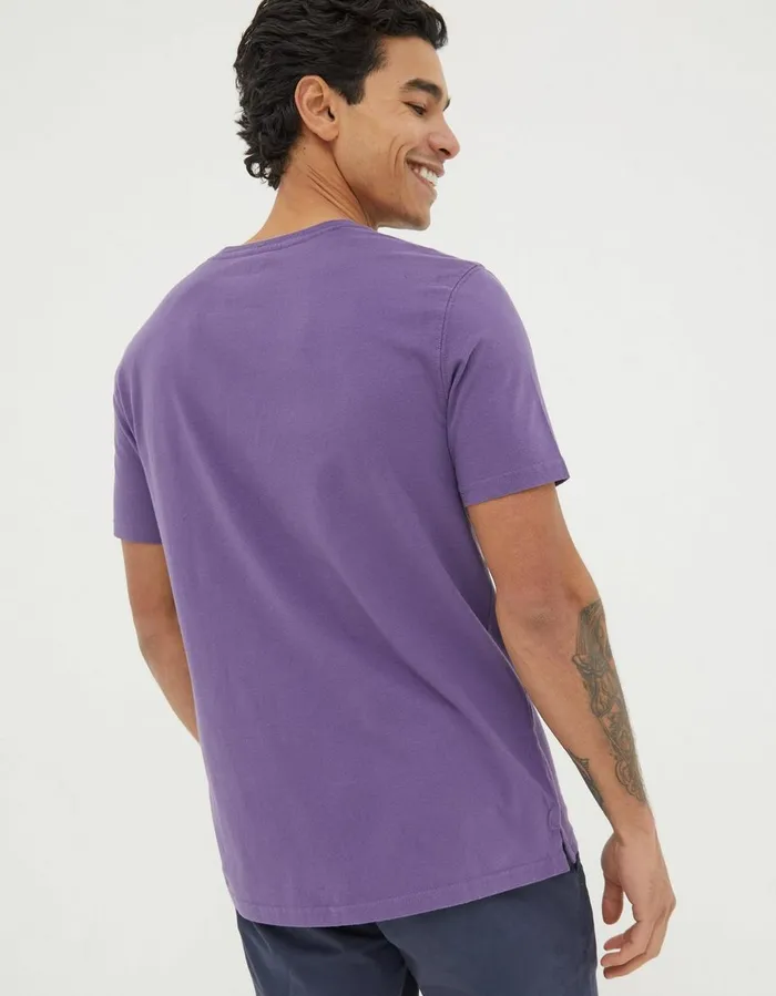 Lulworth Organic Crew TShirt Purple Men FatFace TShirts