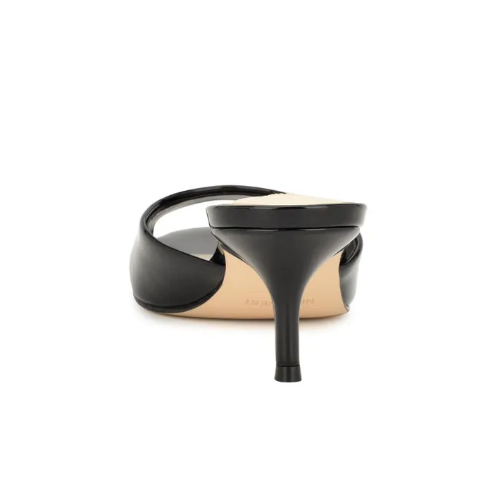 Luvlie Heeled Slide Sandals Black Patent Women Nine West Sandals