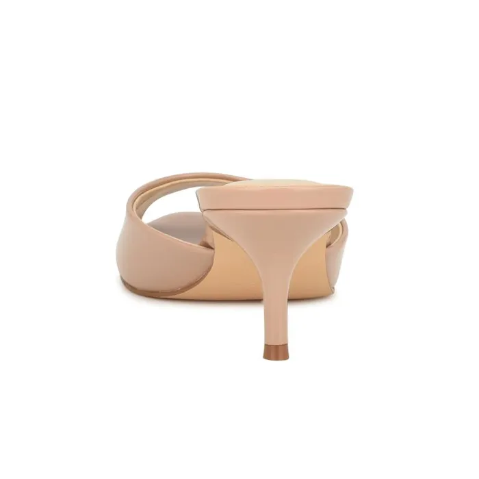 Luvlie Heeled Slide Sandals Natural Patent Women Nine West Sandals