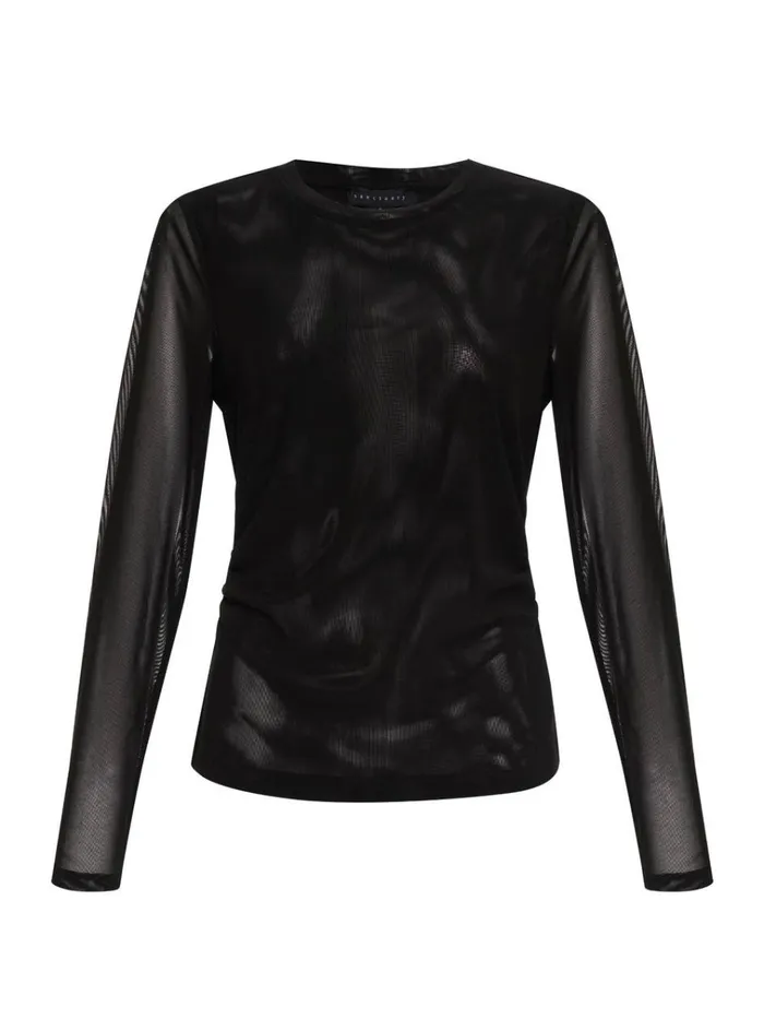 Main Squeeze Mesh Top Black Women Sanctuary Clothing Tees and Tops