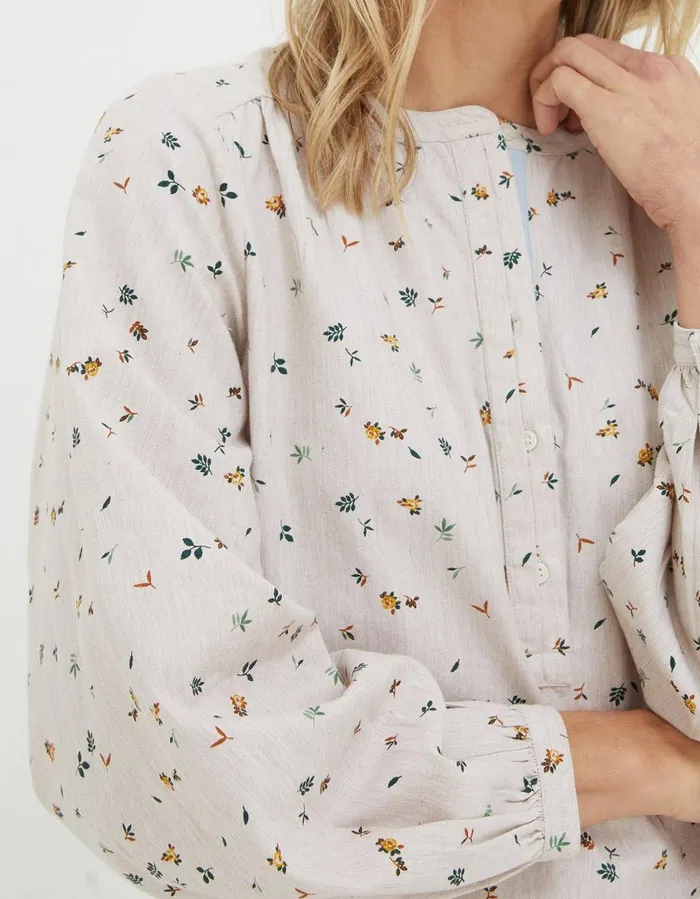 Mallie Ditsy Shirt Oatmeal Women FatFace Shirts and Blouses