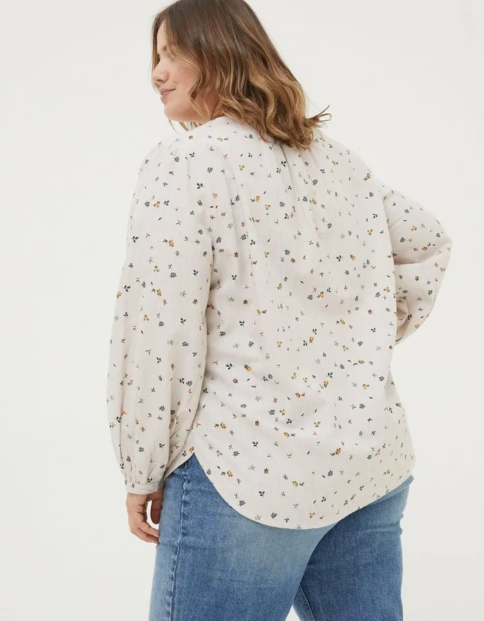 Mallie Ditsy Shirt Oatmeal Women FatFace Shirts and Blouses