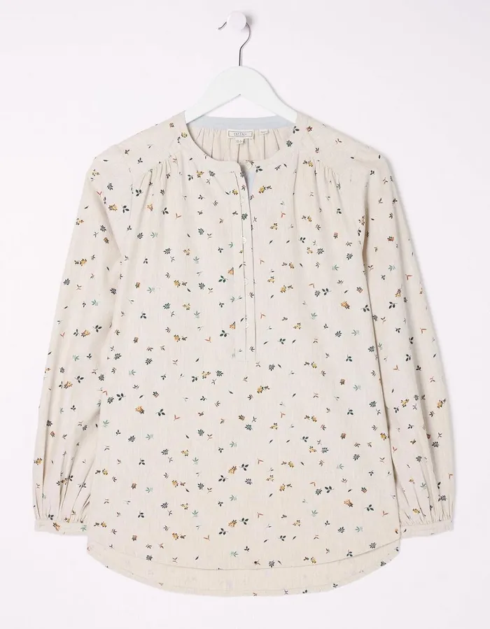 Mallie Ditsy Shirt Oatmeal Women FatFace Shirts and Blouses