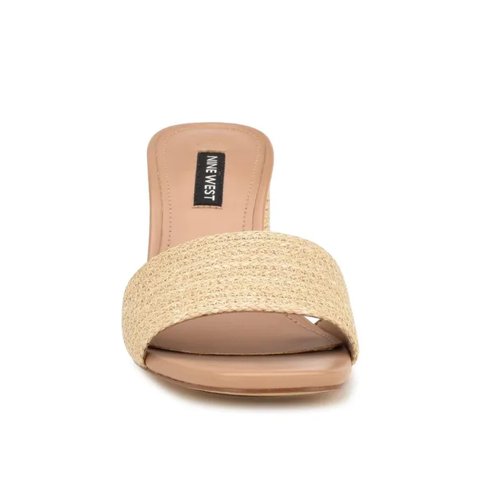 Mapeli Heeled Slide Sandals Natural Women Nine West Heels