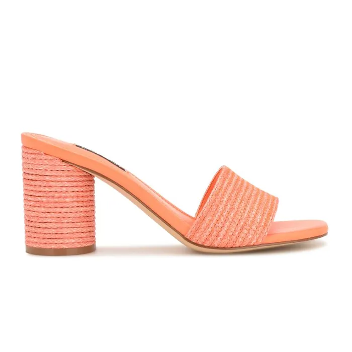 Mapeli Heeled Slide Sandals Orange Women Nine West Sandals