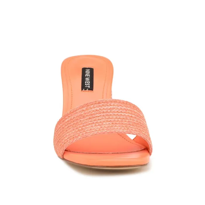 Mapeli Heeled Slide Sandals Orange Women Nine West Sandals