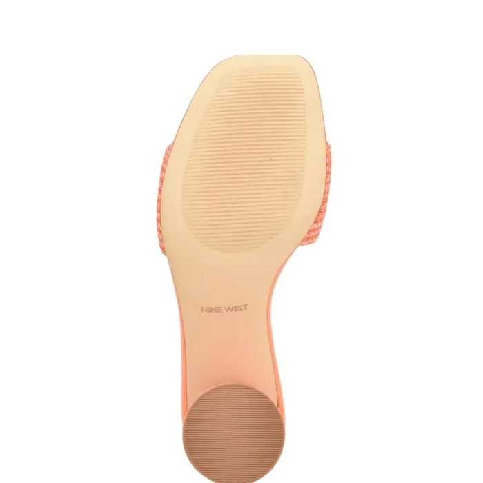 Mapeli Heeled Slide Sandals Orange Women Nine West Sandals