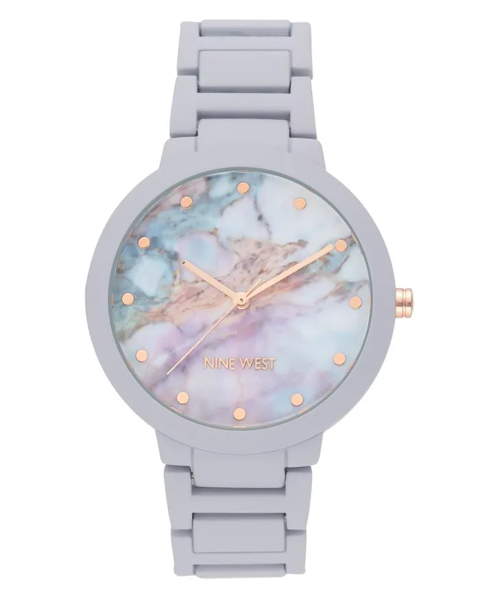 Marbleized Dial Bracelet Watch Lavender WomenMen Nine West Watches